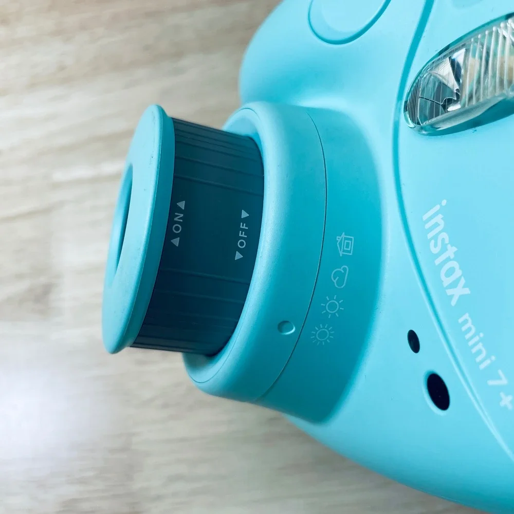 Fujifilm Instax Mini 7+ Instant Film Camera Seafoam Blue with Wrist Strap
